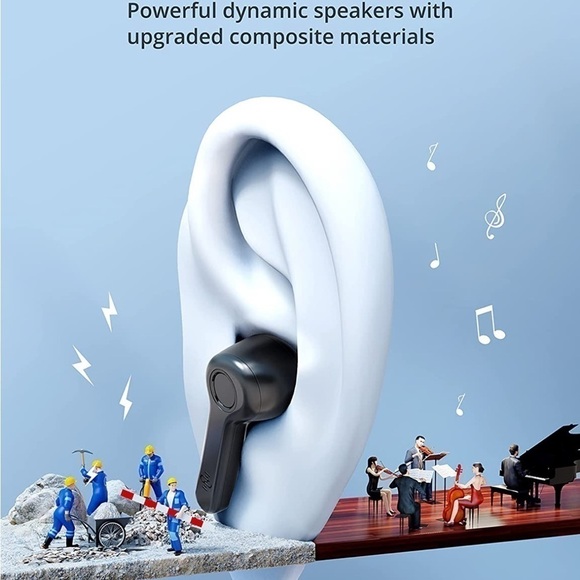 Brand New Wireless Earbuds Bluetooth USB-C Quick Charge Case Waterproof 40 Hour - Picture 11 of 14